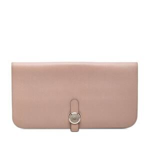 Hermes Evercolor Dogon Long Wallet Pink